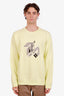 Hermès Yellow Cotton Graphic Print Crewneck Sweater Size XXL Mens