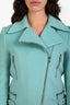 Moschino Couture! Turquoise Wool Midi Coat Size 6