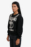 Moschino Black Logo Printed Chain Detail Crewneck Sweater Size 6