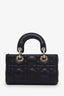 Christian Dior Black Lady D-Joy Micro Bag With Strap