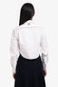 Thom Browne White Oxford Grosgrain Cropped Long Sleeve Button Up Shirt Size 40