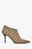 Gucci Brown Canvas Monogram 'Bombshell' Ankle Boots Size 41