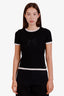 Pre-loved Chanel™ 24C Black Cashmere Short Sleeve Perfume Bottle Sweater Size 36