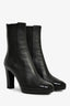 Pre-loved Chanel™ Black Leather Heeled Chelsea Boots Size 40
