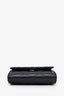 Pre-loved Chanel™ 2021 Black Quilted Lambskin Mini CC Pearl Card Holder with Chain