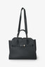 Valextra Black Saffiano Leather Milano Two Handles Medium Tote Bag with Strap