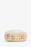 Fendi White Calfskin Leather Nano Fendigraphy Bag with Strap