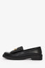 Pre-loved Chanel™ Black Quilted Leather Tab CC Turnlock Loafers Size 38.5C
