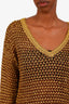 Missoni Yellow/Brown Open Knit Sweater Size 40