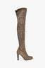 Stuart Weitzman Grey Suede Highland Boots Size 6.5