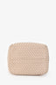 Naghedi Cream Woven Fabric Petite St. Barths Neoprene Tote Bag with Pouch