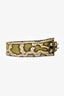 Burberry Runway Green/Yellow Snakeskin Wide Waist Belt Size 28 70