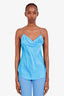 Cinq a Sept Blue Silk Crystal Embellished Camisole Top Size S