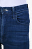 Jean Paul Gaultier Dark Blue Cotton High Waisted Wide Leg Rambler Zip Ankle Jeans Size 25