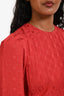 Maje Red Satin Long Sleeve Mini Dress Size 34