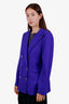 Ralph Lauren Purple Label Purple Double Breasted Cashmere Blazer Size 12
