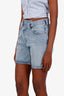 Agolde Light Blue Denim Criss Cross Shorts Size 24