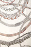 Hermès Caramel Brown White Silk Wool “Fouets et Badines” Triangle Scarf