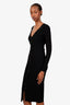 Veronica Beard Black Button Down Knit Midi Dress Size XS