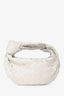 Bottega Veneta White Leather Intrecciato Mini Jodie Bag