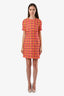 Gucci Pink/Neon Multi Lamé Tweed S S Mini Dress Size 40