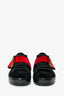 Prada Black/Red Velvet 'Trompe L'oeil' Buckle Sneakers Size 35.5
