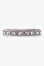 Hermès Palladium/Black/White Enamel 'Balcons du Guadalquivir' Narrow Bangle