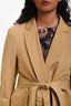 Dries Van Noten Khaki Cotton Belted Coat Size 38