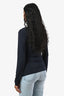 Elie Tahari Black V-Neck Ruched Long Sleeve Top Size S