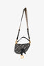Christian Dior 2019 Navy Blue Oblique Mini Saddle Bag