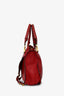 Chloe Red Leather Small Marcie Shoulder Bag with Strap
