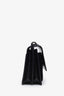 Saint Laurent Black Croc Embossed Medium Sunset Bag