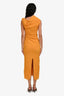 Anna Quan Yellow Textured Off-The-Shoulder 'Eleni' Maxi Dress Size XS