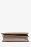 Gucci Beige Chevron Leather GG Marmont Card Case Wallet