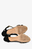 Manolo Blahnik Black Suede Crystal Embellished Ankle Strap Heels Size 38.5