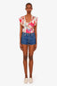 Acne Studios Blue Denim Mini Shorts Size 27