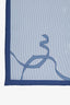 Cartier Blue Silk Printed Scarf