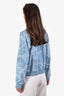 Hermès Blue Cotton 'Eperon d'or Bandana' Sweatshirt Size 42