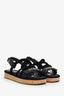Pre-loved Chanel™ Black Lambskin Cord Dad Sandals Size 37