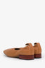 Loewe Tan Leather Square Toe Flats Size 38