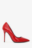 Giuseppe Zanotti Red Patent V-Cut Heels Size 36