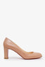 Escarpins Christian Louboutin en cuir verni beige, pointure 37