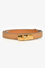 Hermès 2023 Gold Epsom Leather Kelly 18 Belt