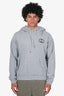 Gucci Grey Interlocking G Logo Cotton Hoodie Size XL Mens