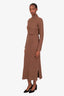 Maje Brown Wool Midi Dress + Sweater Set Size 38