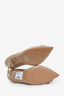 Burberry Taupe Patent Leather Buckle Detail Heels Size 37.5