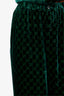 Gucci Green Velvet GG Supreme Oversized Silk Pajamas Set Size M