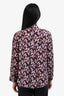Vince Black/Pink Floral Silk Button Down Top Size XS