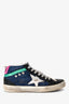 Golden Goose Blue Denim Bleak Leather Midstar Sneakers Size 37