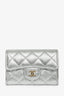 Pre-loved Chanel™ 2026FW Silver Caviar Leather Classic Flap Wallet